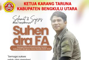 Suhendra.! Resmi Pegang  Tongkat Komando Karang Taruna Bengkulu Utara