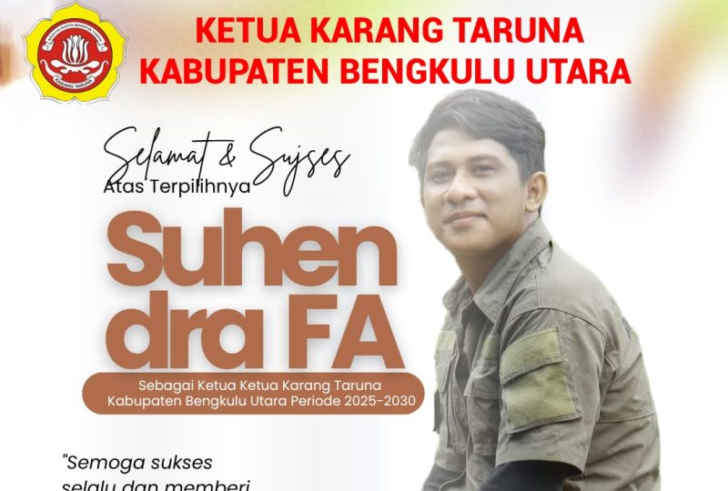 Suhendra.! Resmi Pegang  Tongkat Komando Karang Taruna Bengkulu Utara